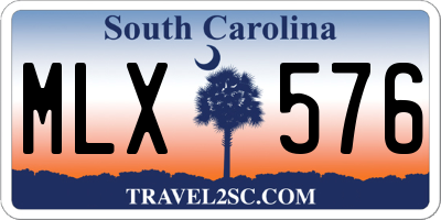 SC license plate MLX576