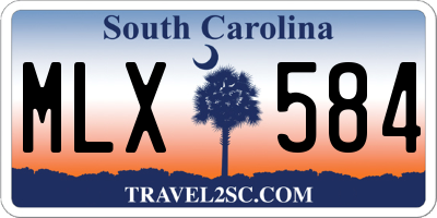SC license plate MLX584