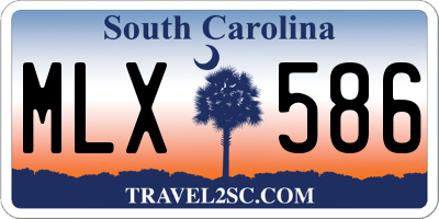 SC license plate MLX586