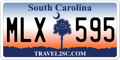 SC license plate MLX595