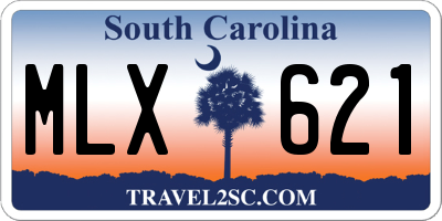 SC license plate MLX621