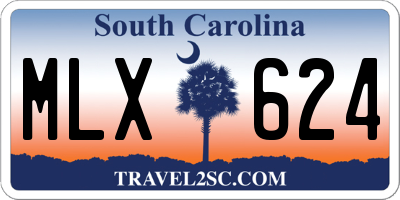 SC license plate MLX624