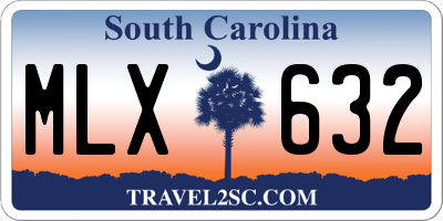 SC license plate MLX632