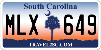SC license plate MLX649