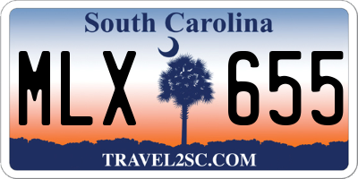 SC license plate MLX655
