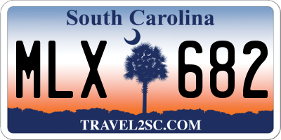 SC license plate MLX682