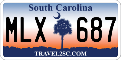 SC license plate MLX687
