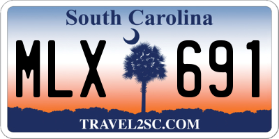 SC license plate MLX691