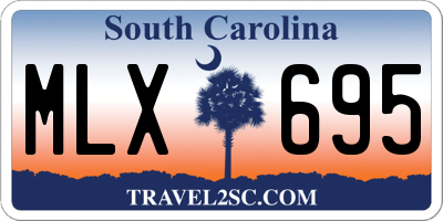 SC license plate MLX695