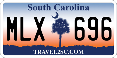 SC license plate MLX696