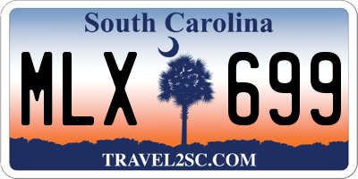 SC license plate MLX699