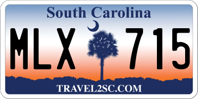 SC license plate MLX715