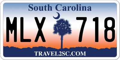 SC license plate MLX718