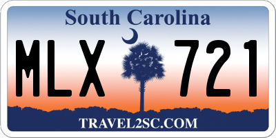 SC license plate MLX721