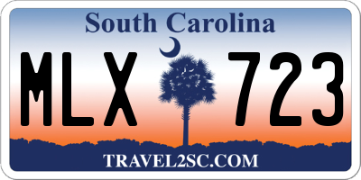 SC license plate MLX723