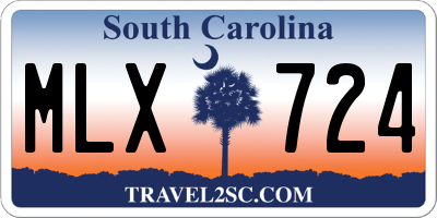 SC license plate MLX724