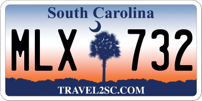 SC license plate MLX732