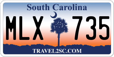 SC license plate MLX735