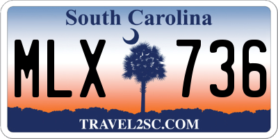 SC license plate MLX736