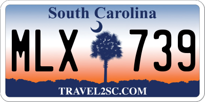 SC license plate MLX739