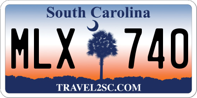 SC license plate MLX740