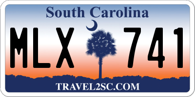 SC license plate MLX741