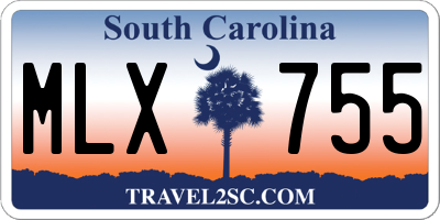 SC license plate MLX755