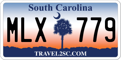 SC license plate MLX779