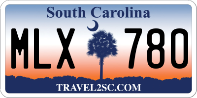 SC license plate MLX780