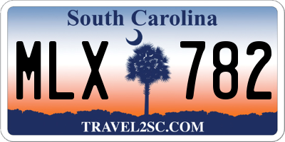 SC license plate MLX782
