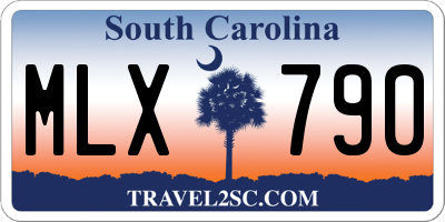 SC license plate MLX790