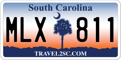 SC license plate MLX811