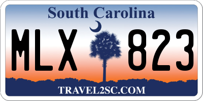 SC license plate MLX823