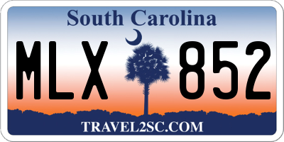 SC license plate MLX852