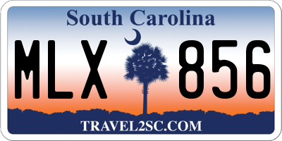 SC license plate MLX856
