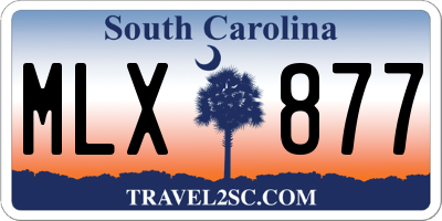 SC license plate MLX877