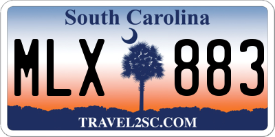 SC license plate MLX883