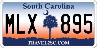 SC license plate MLX895