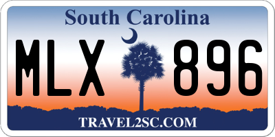 SC license plate MLX896