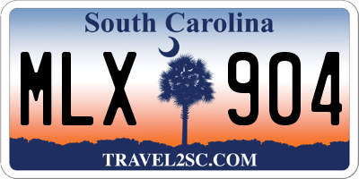 SC license plate MLX904