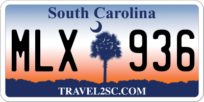 SC license plate MLX936