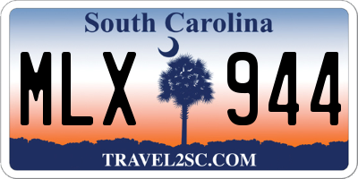 SC license plate MLX944