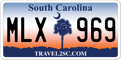 SC license plate MLX969