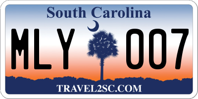 SC license plate MLY007