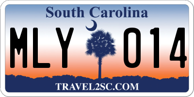 SC license plate MLY014