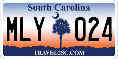 SC license plate MLY024