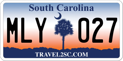 SC license plate MLY027