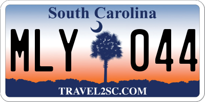 SC license plate MLY044