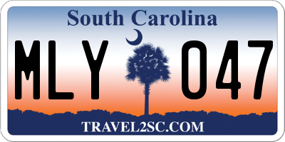SC license plate MLY047