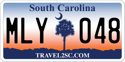 SC license plate MLY048